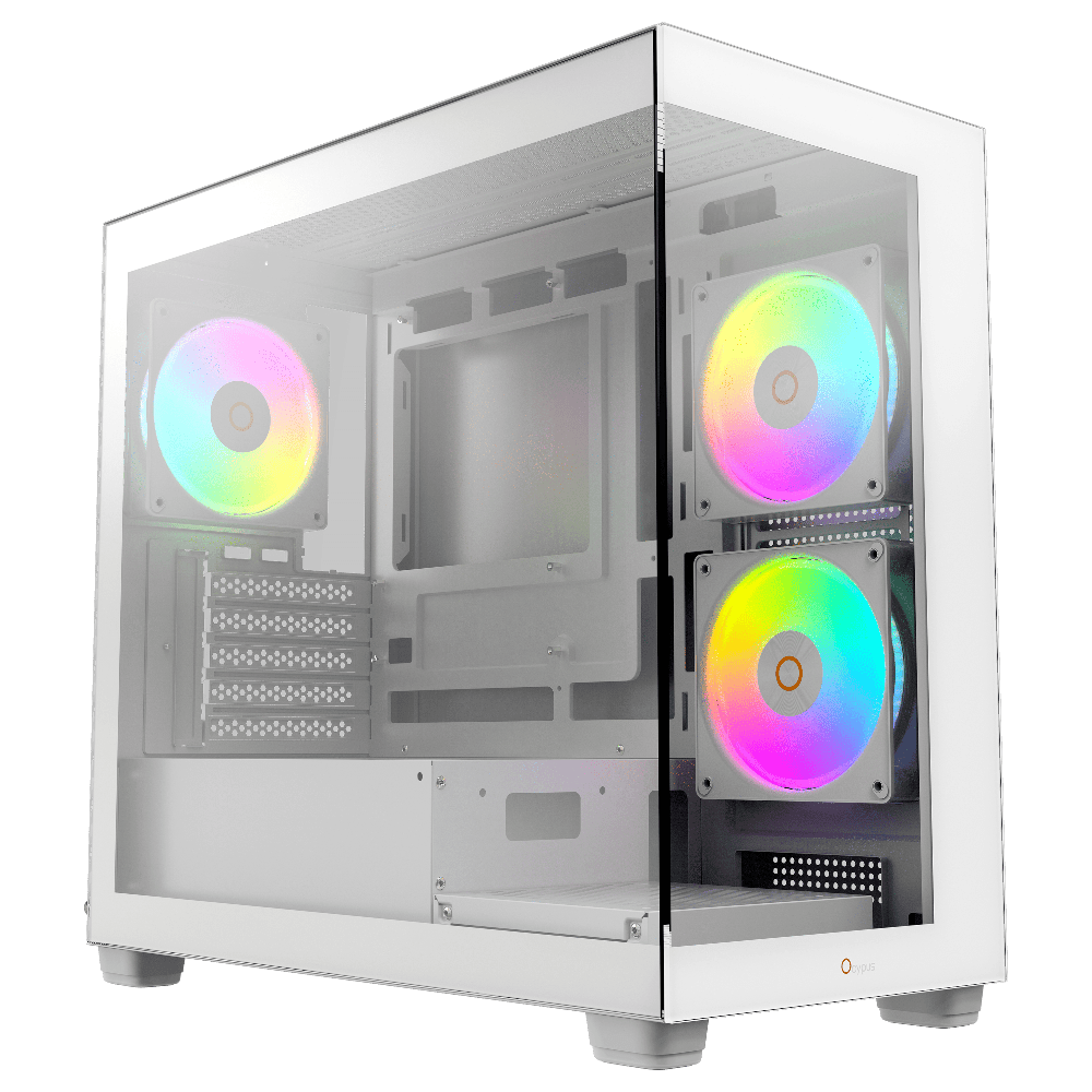 Ocypus Gamma C52 ARGB 3F White (Micro-ATX, Top 360mm Radiator)