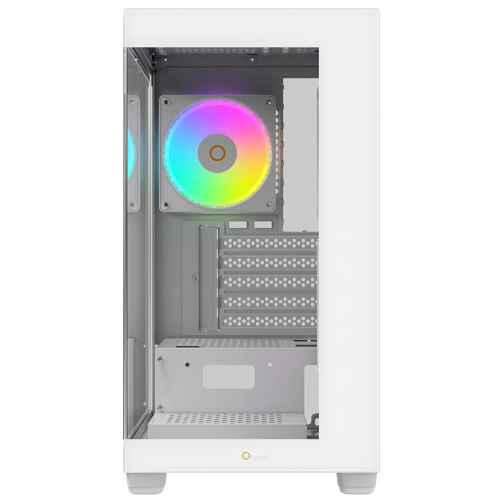 Ocypus Gamma C52 ARGB 3F White (Micro-ATX, Top 360mm Radiator)