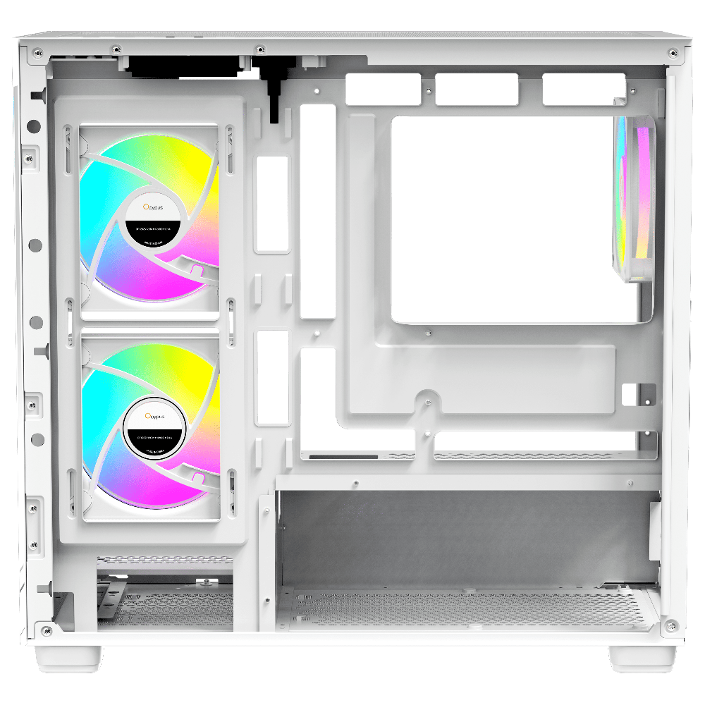 Ocypus Gamma C52 ARGB 3F White (Micro-ATX, Top 360mm Radiator)