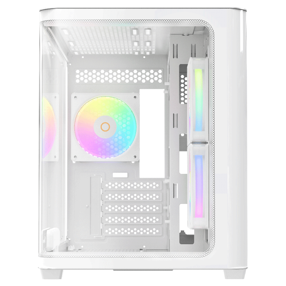 Ocypus Iota C50 Curve ARGB 3F White (Micro-ATX, Top 360mm Radiator)