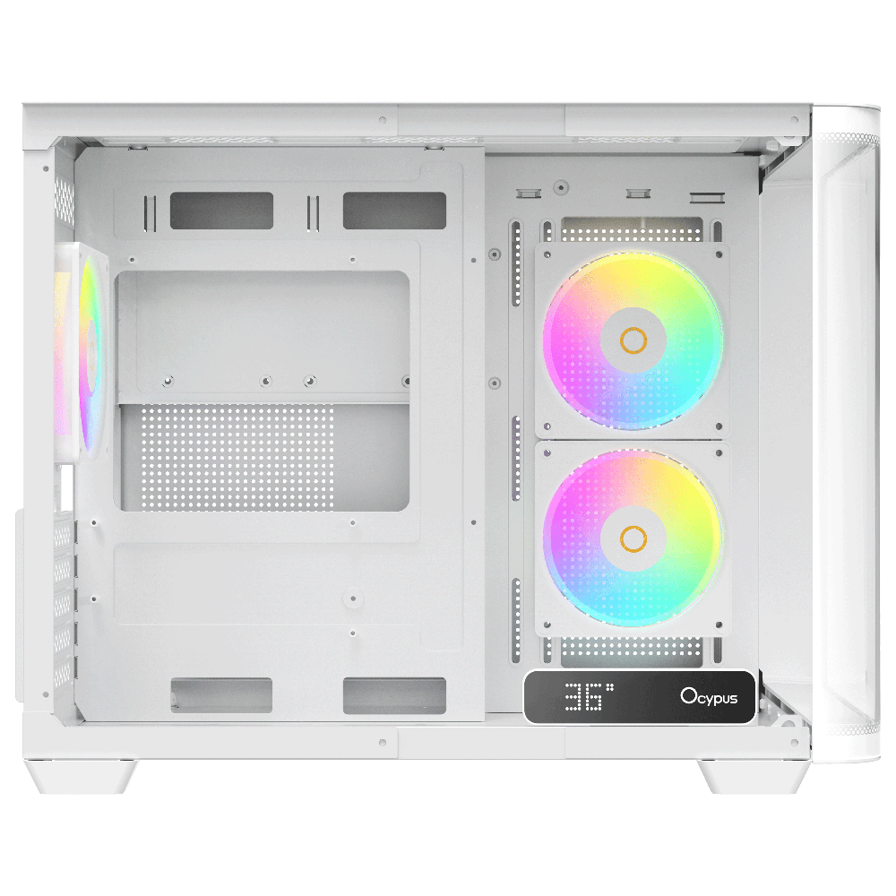 Ocypus Iota C50 Curve ARGB 3F White (Micro-ATX, Top 360mm Radiator)