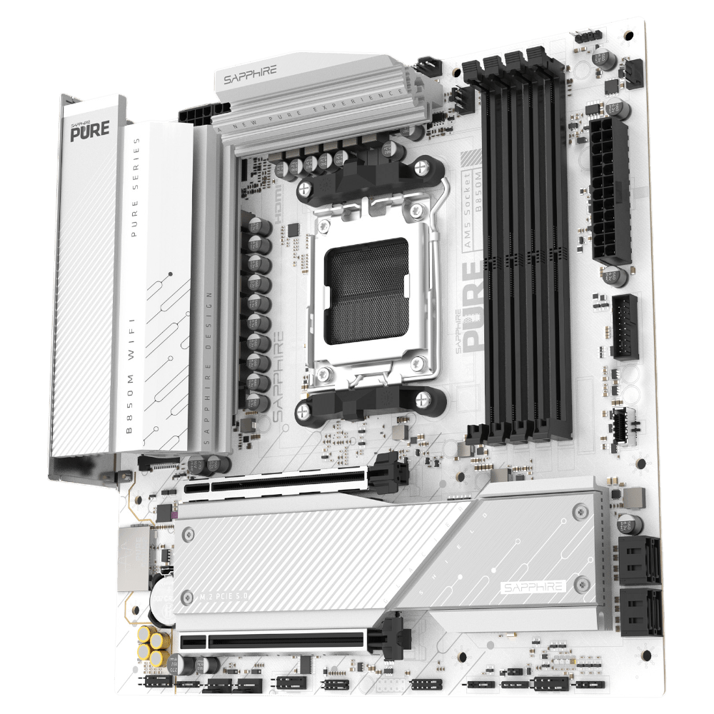 SAPPHIRE PURE B850M WiFi6 White (AM5, Micro-ATX)