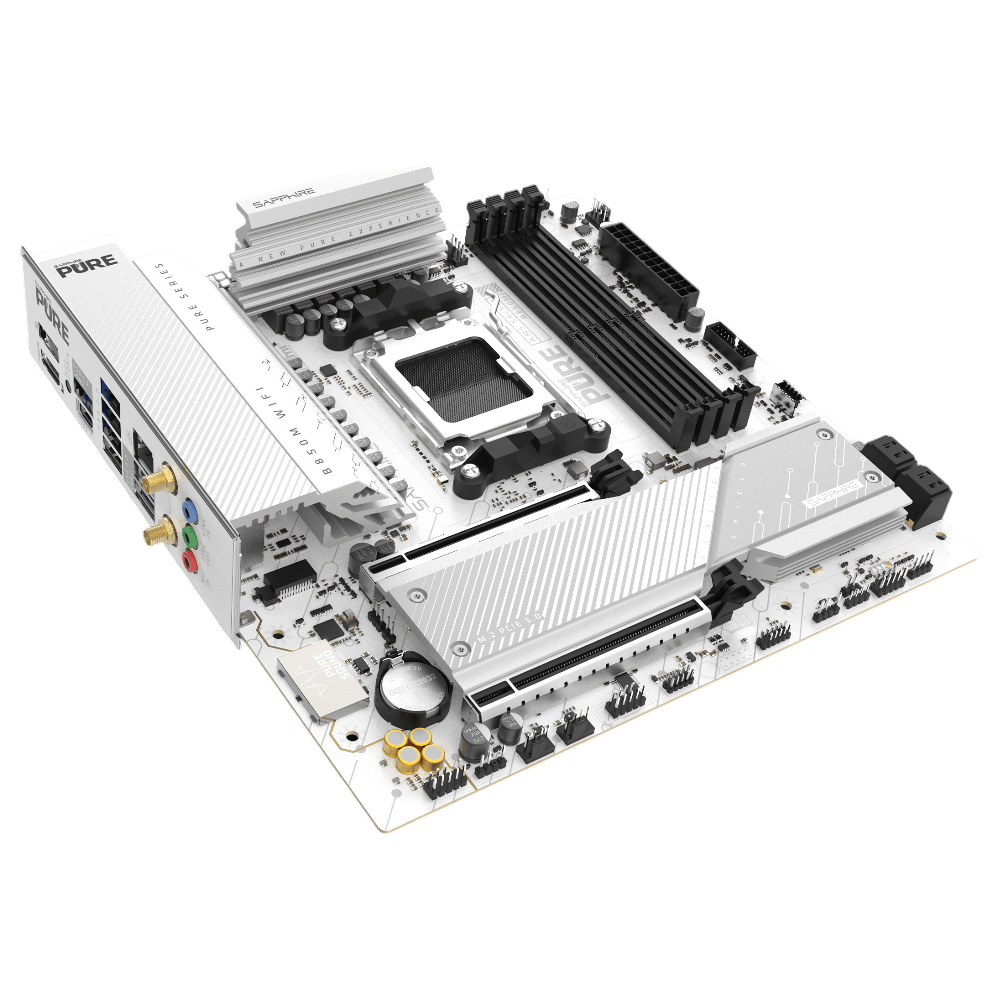 SAPPHIRE PURE B850M WiFi6 White (AM5, Micro-ATX)