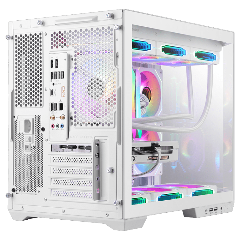 Segotep Lumi 3T 6F White (Micro-ATX, Top 360mm Radiator)