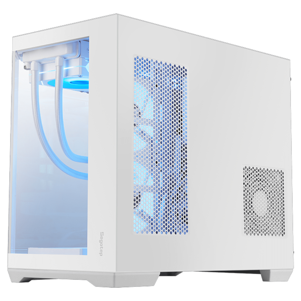 Segotep Lumi 3T 6F White (Micro-ATX, Top 360mm Radiator)