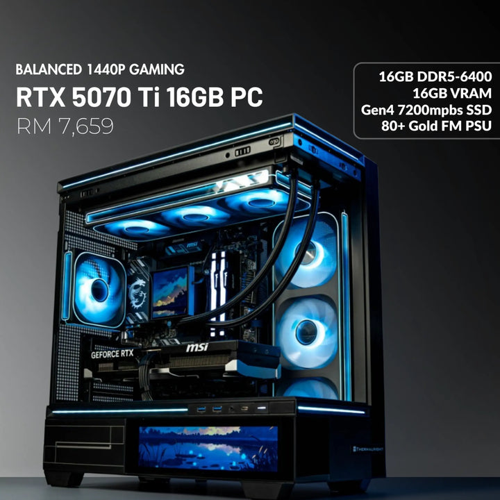 MUSH-E Showcase: RTX 5070 Ti 16GB Gaming PC
