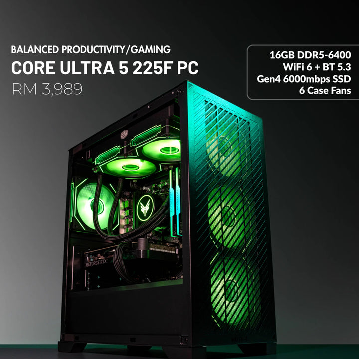 MUSH-E 301: Core Ultra 5 225F Gaming PC