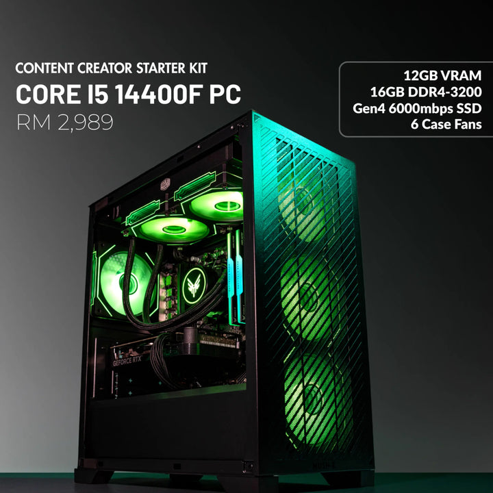 MUSH-E 301: Core i5 14400F Gaming PC