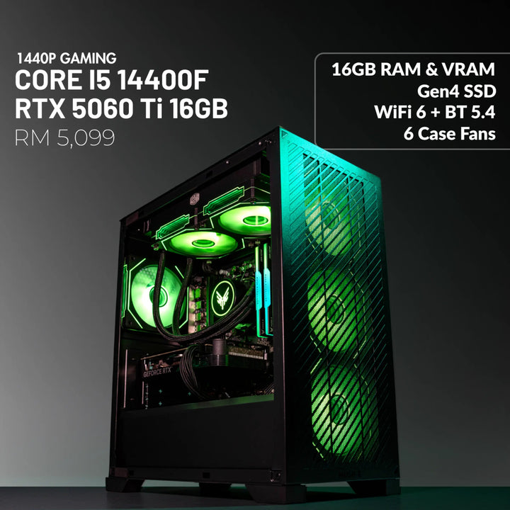 MUSH-E 301: Core i5 14400F + RTX 5060 Ti 16GB