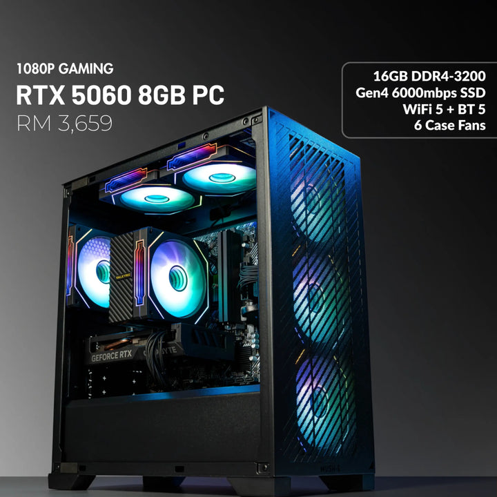 MUSH-E 301: RTX 5060 8GB Gaming PC