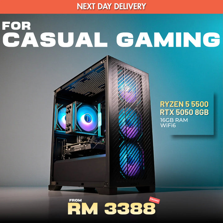 MUSH-E 301: Ryzen 5 5500 + RTX 5050 8GB
