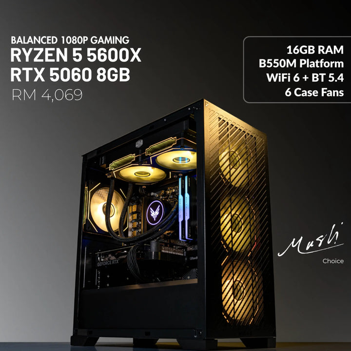 MUSH-E 301: Ryzen 5 5600X + RTX 5060 8GB