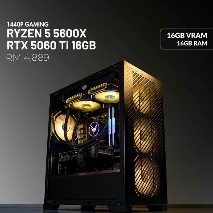 MUSH-E 301: Ryzen 5 5600X + RTX 5060 Ti 16GB