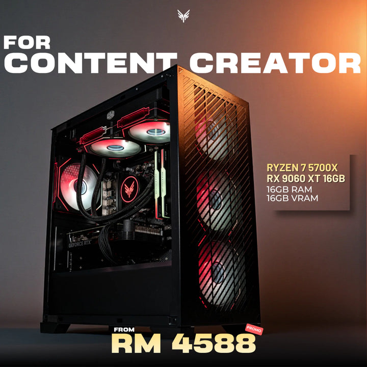 MUSH-E 301: Ryzen 7 5700X + RX 9060 XT 16GB