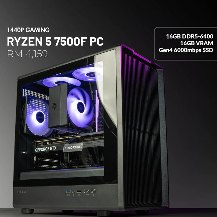 MUSH-E AIRFLOW: Ryzen 5 7500F GAMING PC