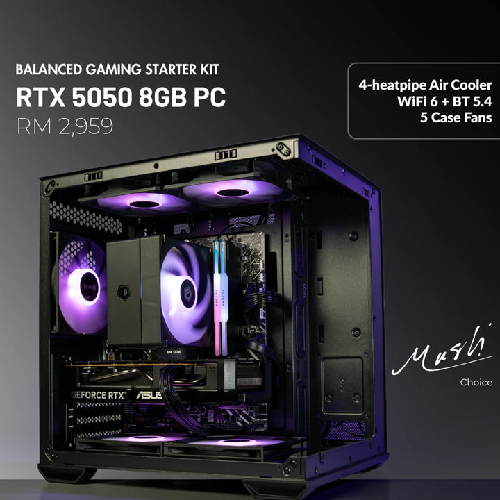 MUSH-E Compact: RTX 5050 8GB Gaming PC