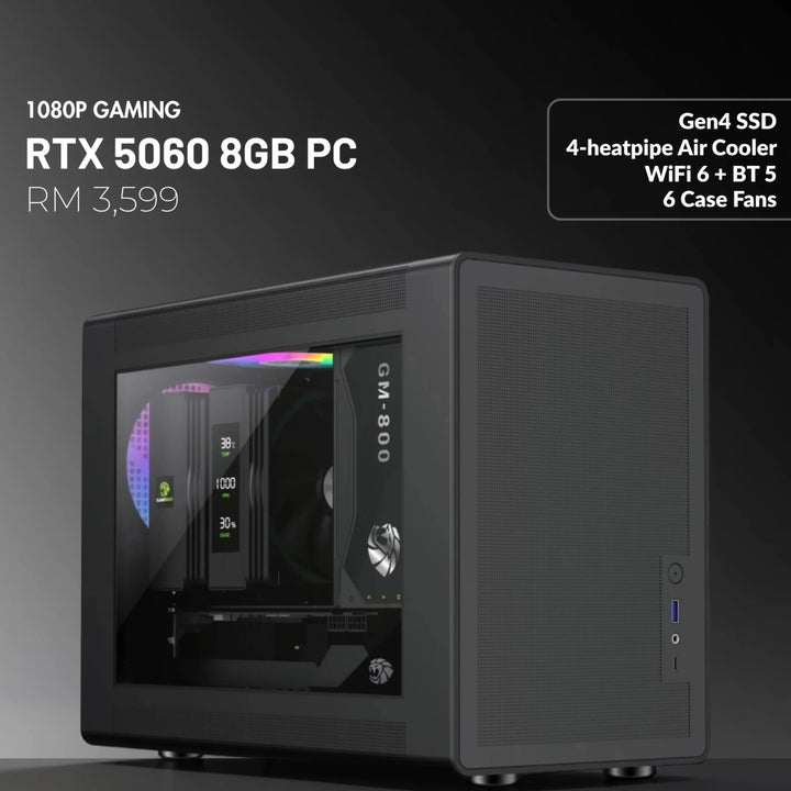 MUSH-E Compact: RTX 5060 8GB Gaming PC
