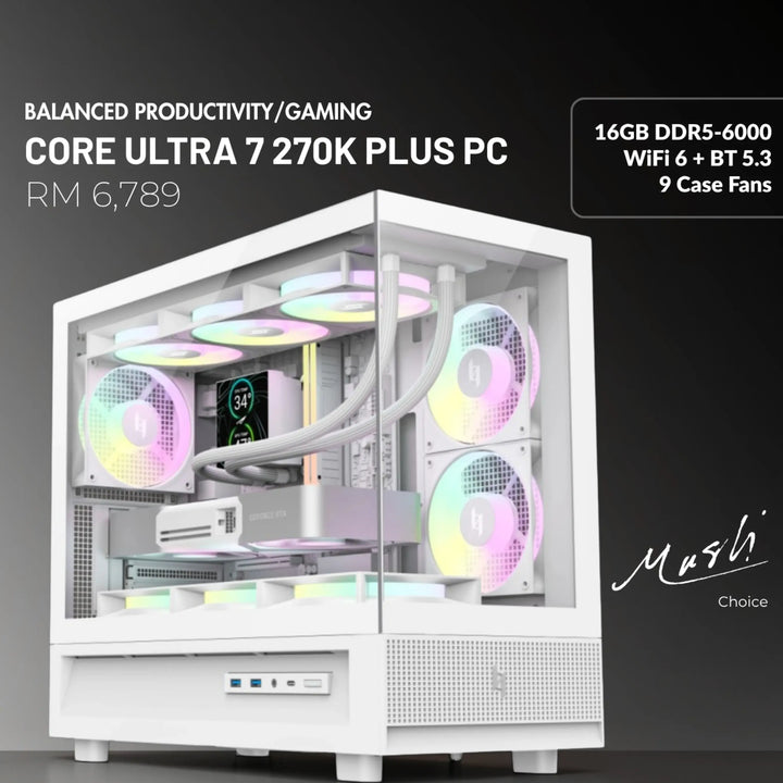 MUSH-E Frost: Core Ultra 7 270K Plus Gaming PC