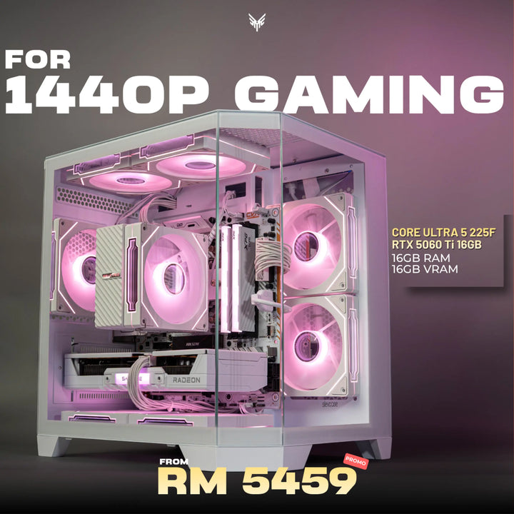 MUSH-E Frost: Core Ultra 5 225F + RTX 5060 Ti 16GB