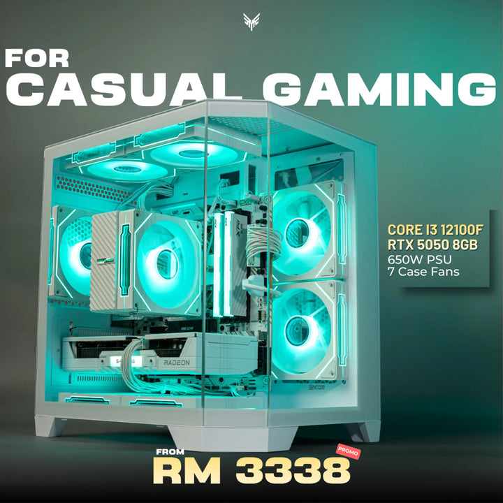 MUSH-E Frost: Core i3 12100F + RTX 5050 8GB
