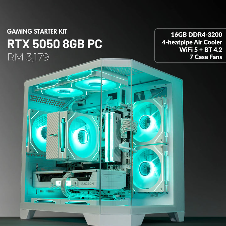 MUSH-E Frost: RTX 5050 8GB Gaming PC