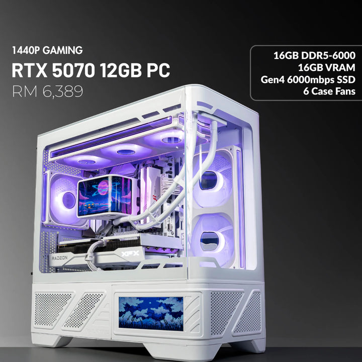 MUSH-E Frost: RTX 5070 12GB Gaming PC
