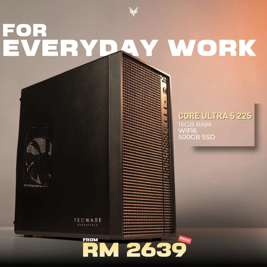 MUSH-E Office U5 WiFi: Intel Core Ultra 5 225, 16GB RAM, 500GB SSD (Customizable)