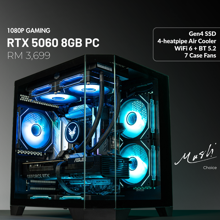 MUSH-E Showcase: RTX 5060 8GB Gaming PC