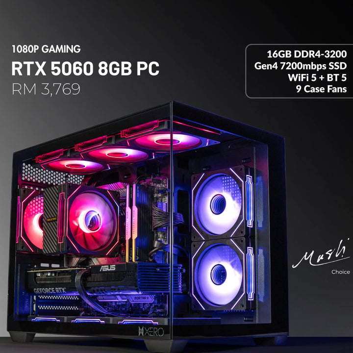 MUSH-E Showcase: RTX 5060 8GB Gaming PC