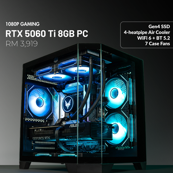 MUSH-E Showcase: RTX 5060 Ti 8GB Gaming PC