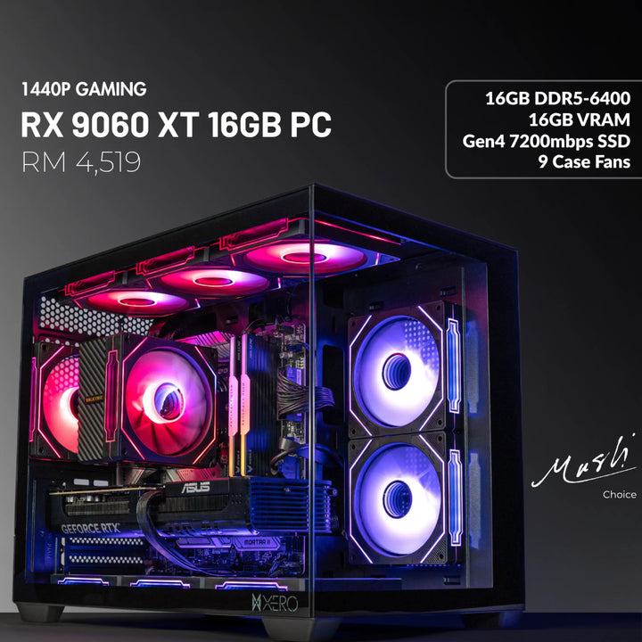 MUSH-E Showcase: RX 9060 XT 16GB Gaming PC