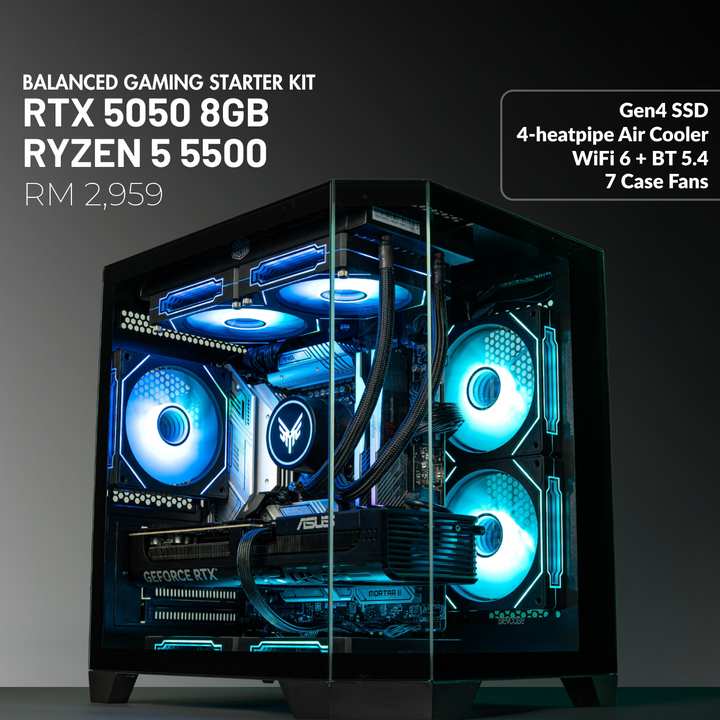 MUSH-E Showcase: RTX 5050 8GB + Ryzen 5 5500