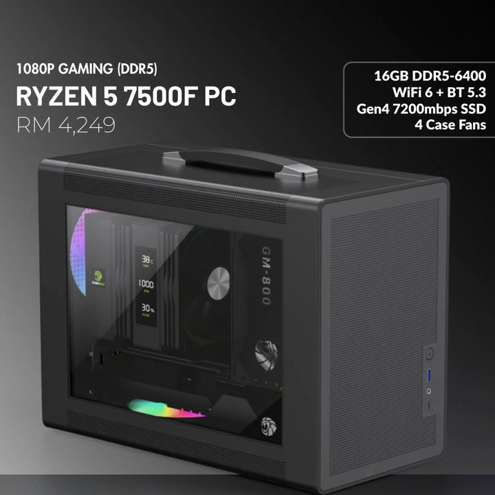 MUSH-E Steam: Ryzen 5 7500F Gaming PC