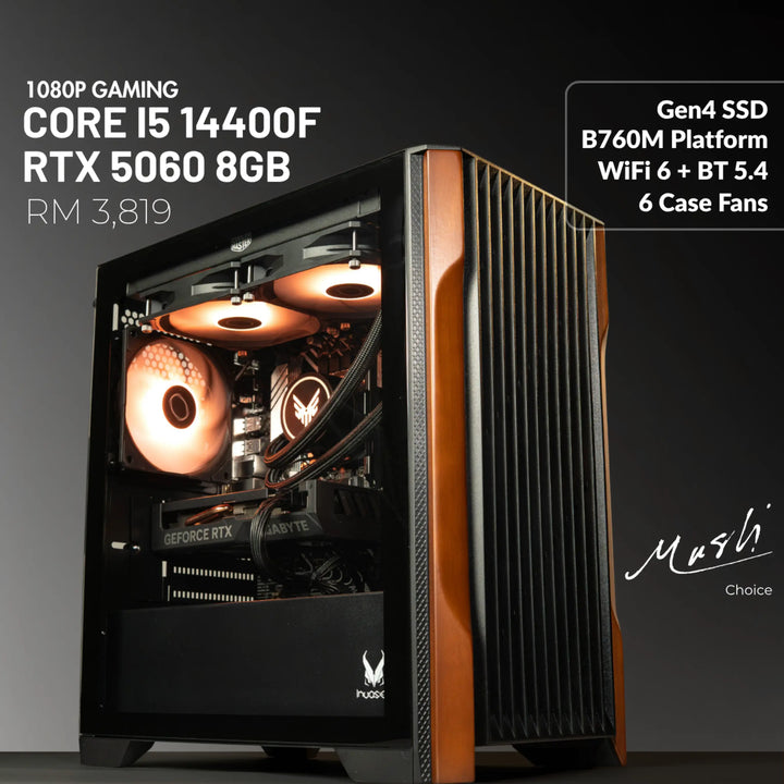 MUSH-E Wood: Core i5 14400F + RTX 5060 8GB