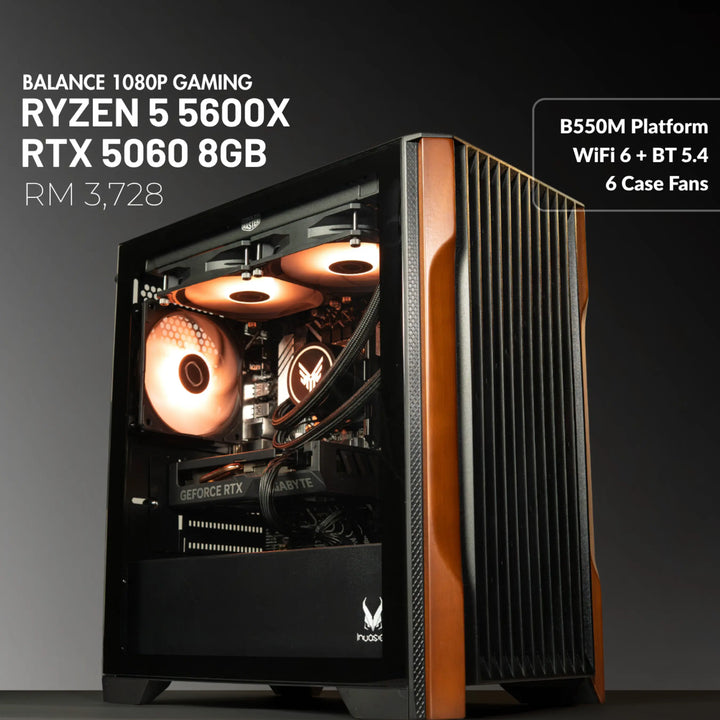 MUSH-E Wood: Ryzen 5 5600X + RTX 5060 8GB