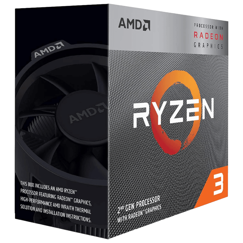 AMD Ryzen 3 3200G (4 Cores 4 Threads @ 4GHz Turbo, Radeon Vega 8 iGPU, AM4) CPU AMD 