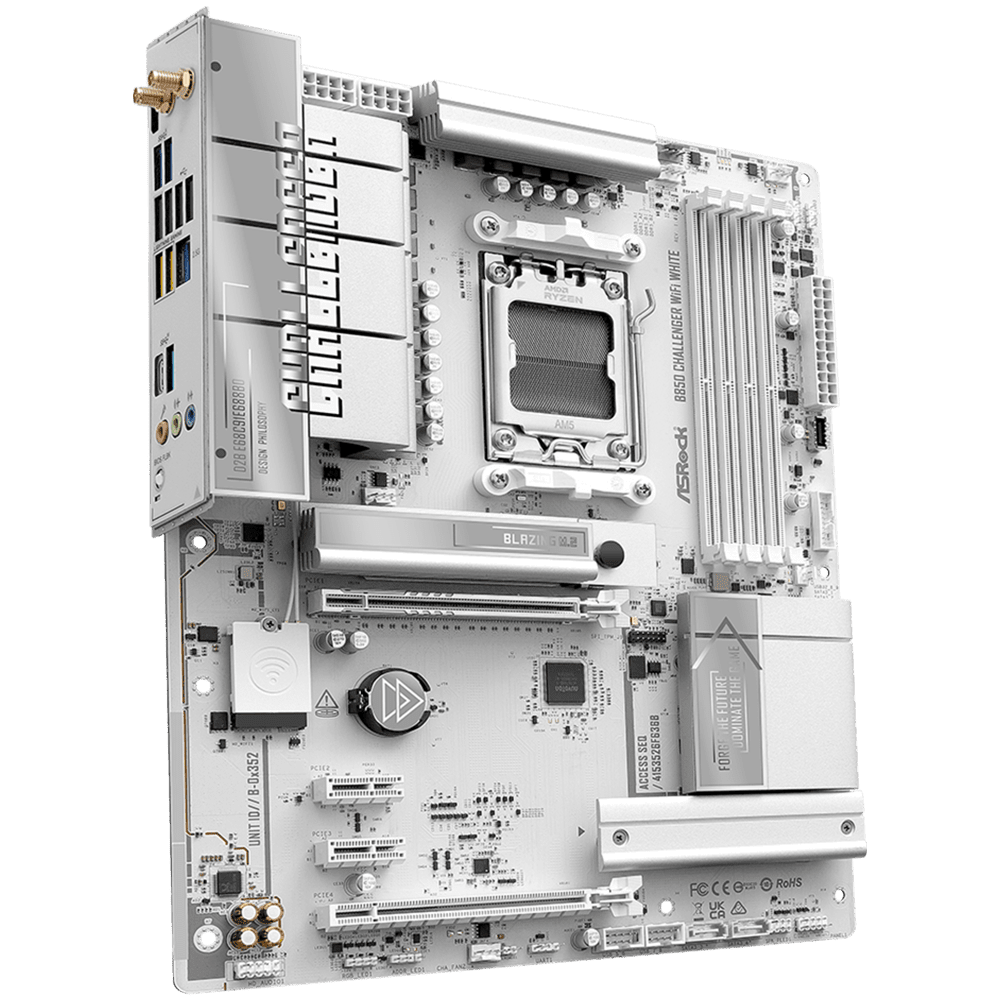 ASRock B850 Challenger WiFi7 D5 White (AM5, ATX) Mainboard ASRock 