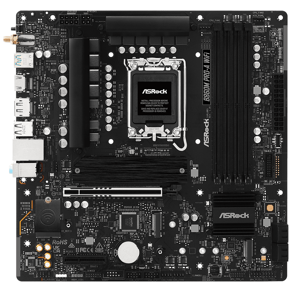 ASROCK B860M PRO-A WiFi D5 (LGA 1851, Micro-ATX) Mainboard ASRock 