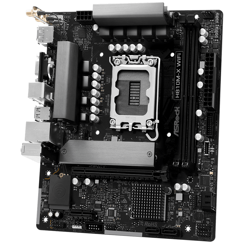 ASRock H810M-X WiFi (LGA 1851, Micro-ATX) Mainboard ASRock 