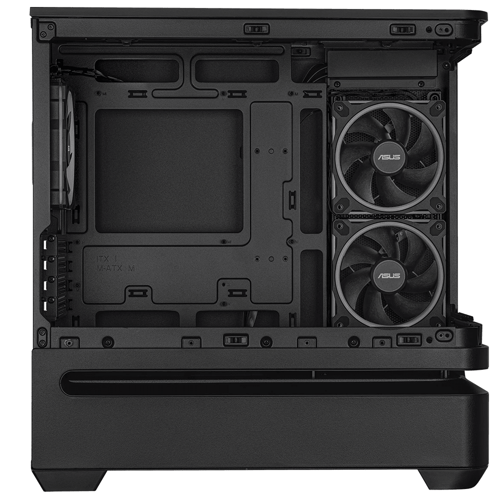 ASUS Prime AP202 ARGB 3F (Micro-ATX, Top 360mm Radiator, Curved Glass, ARGB Slot Vent) Chassis ASUS 