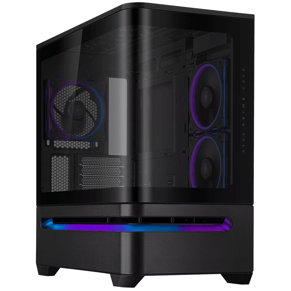 ASUS Prime AP202 ARGB 3F (Micro-ATX, Top 360mm Radiator, Curved Glass, ARGB Slot Vent) Chassis ASUS 