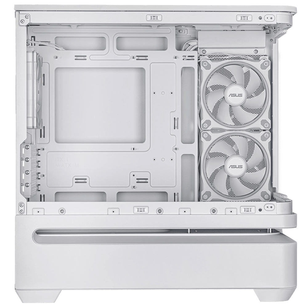 ASUS Prime AP202 ARGB 3F White (Micro-ATX, Top 360mm Radiator, Curved Glass, ARGB Slot Vent) Chassis ASUS 