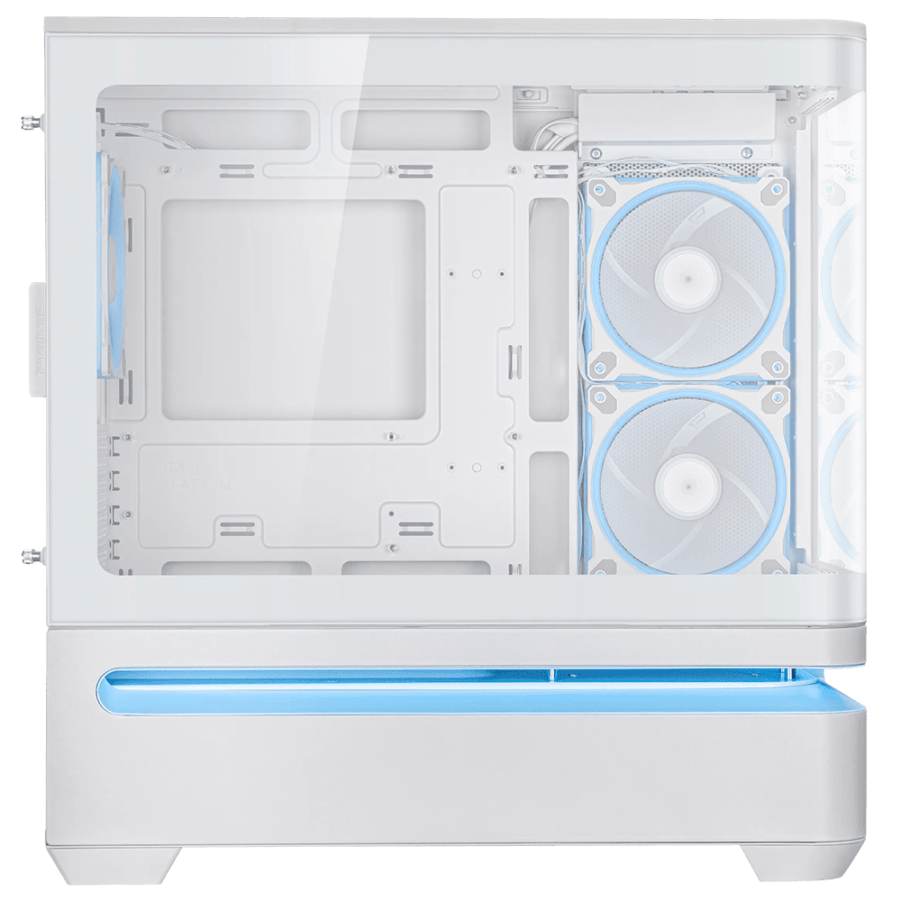 ASUS Prime AP202 ARGB 3F White (Micro-ATX, Top 360mm Radiator, Curved Glass, ARGB Slot Vent) Chassis ASUS 