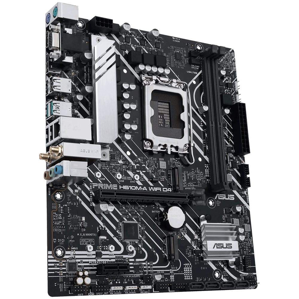 ASUS PRIME H610M-A WiFi D4 (LGA 1700, ARGB, Micro-ATX) Mainboard ASUS 