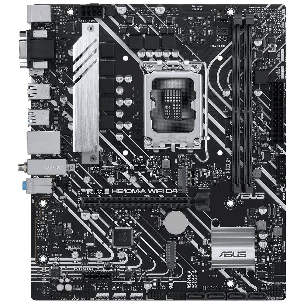 ASUS PRIME H610M-A WiFi D4 (LGA 1700, ARGB, Micro-ATX) Mainboard ASUS 