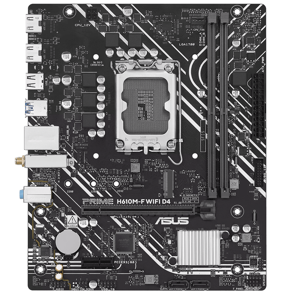 ASUS PRIME H610M-F WIFI D4 (LGA 1700, Micro-ATX) Mainboard ASUS 