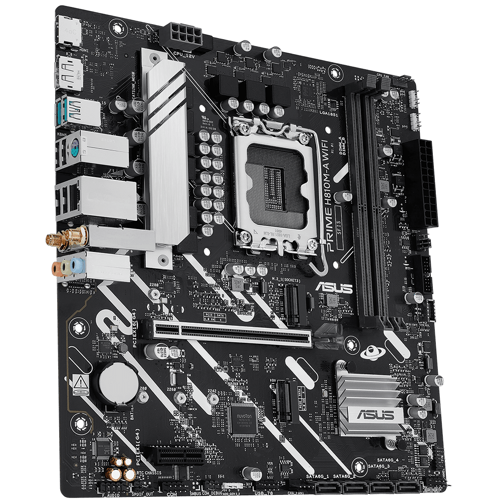 ASUS PRIME H810M-A WiFi D5 (LGA 1851, ARGB, Micro-ATX) Mainboard ASUS 