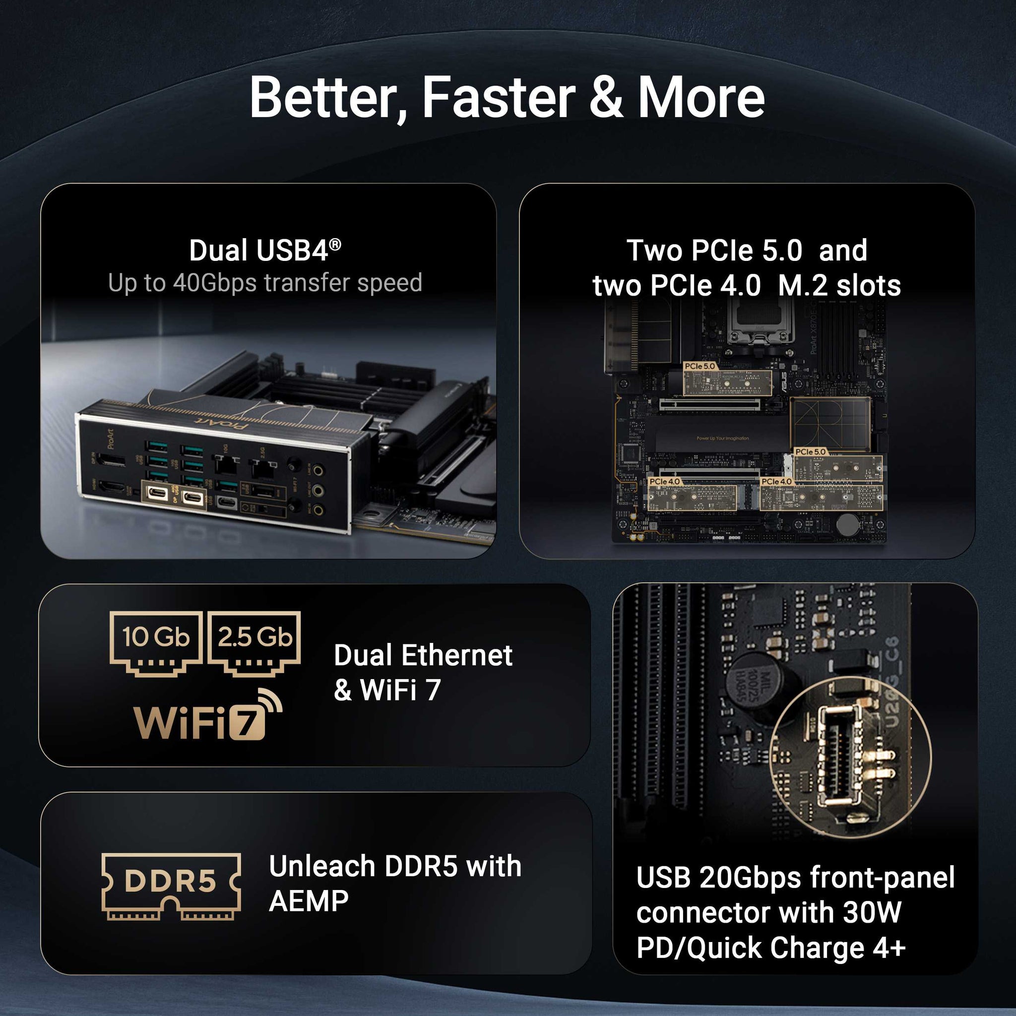 ASUS ProArt X870E Creator WiFi D5 (AM5, ATX) Mainboard ASUS 