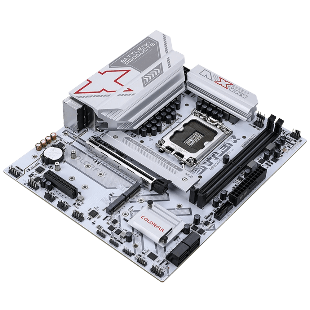 Colorful BATTLE-AX B860M-GHA WiFi V20 D5 White (LGA 1851, Micro-ATX) Mainboard Colorful 