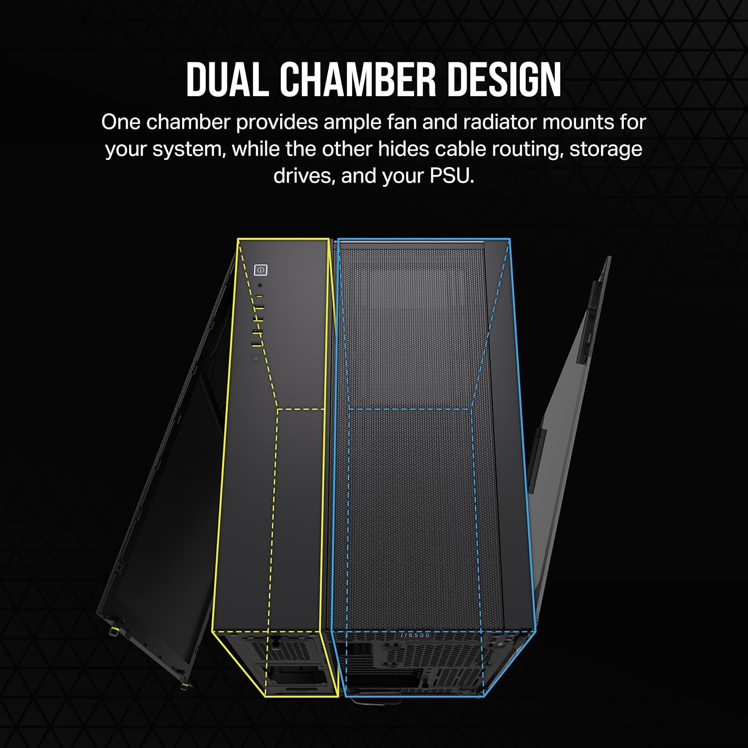CORSAIR 6500X Black ATX Chassis (Back-connector Support) Chassis CORSAIR 